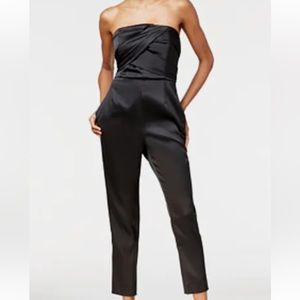 Strapless elegant black jumpsuit